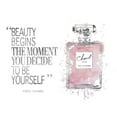 thumbnail image 3 of Greenwood, Amanda 14x12 Black Modern Framed Museum Art Print Titled - Beauty Begins Inky Muted Pink, 3 of 5