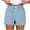 Blue, variant on Lenpel Pajama Shorts for Women Casual Elastic High Waisted Striped Boxer Lounge Shorts Comfy Sleepwear Bottoms