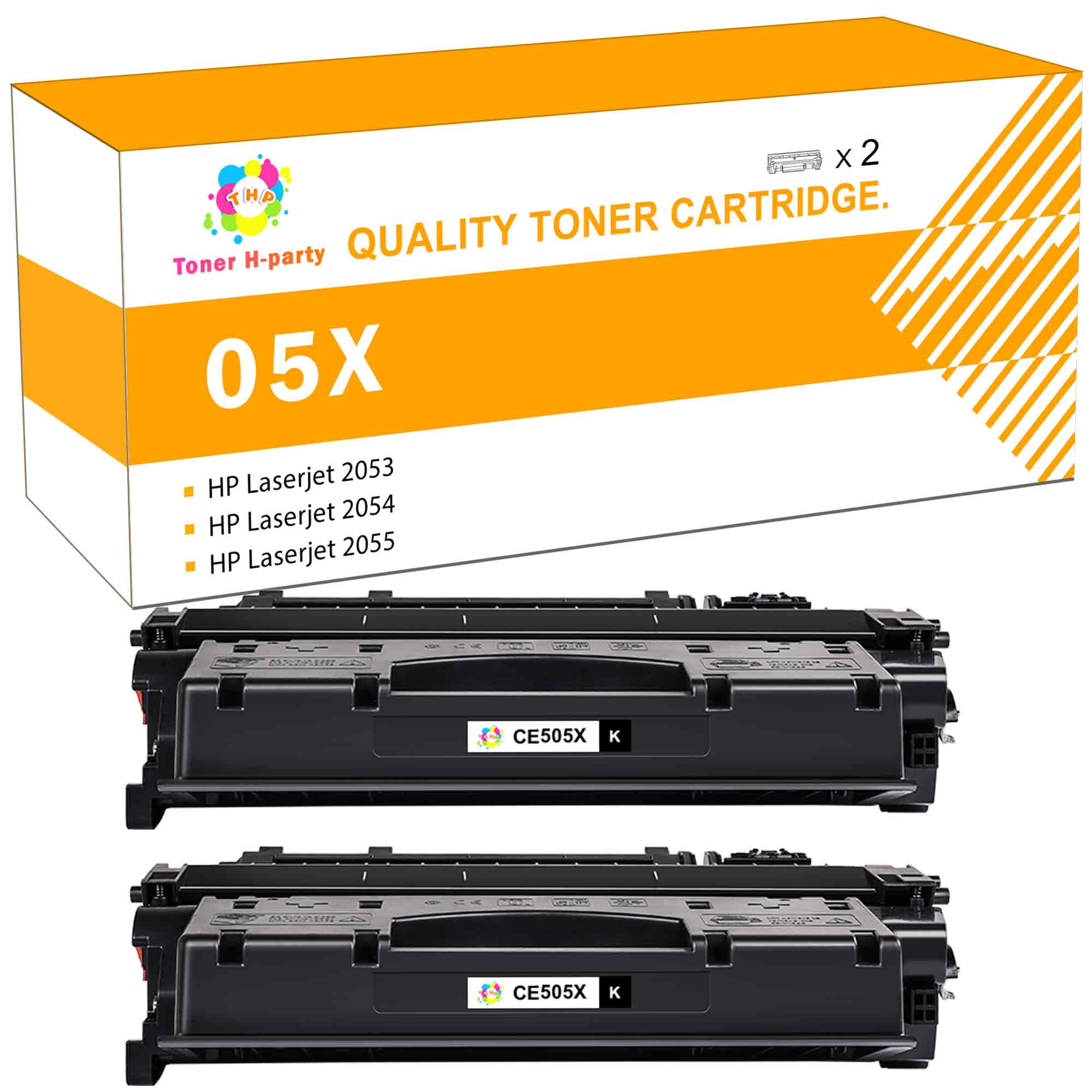 Toner H-Party Compatible for Toner HP 05X 505X CE505X for Laserjet P2055dn  P2055 P2055D P2055X Pro 400 Pro 400 M401n M401dne M401dw MFP M425dn Printer  (2-Pack) - Walmart.com