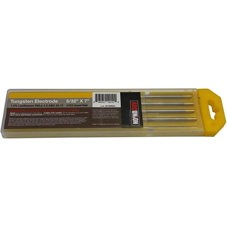 

Arc Union TIG Welding Tungsten Electrode for DC Welding Applications (5/32” x 7”) 5 Pack - Gold