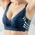 thumbnail image 5 of Sakmal Womens Plus Size Bras Push Up Wireless Lace Sexy Blue T-Shirt Girls Bra, 5 of 7