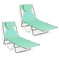 thumbnail image 1 of Ostrich Chaise Lounge Folding Sunbathing Poolside Beach Chair (2 Pack), 1 of 12