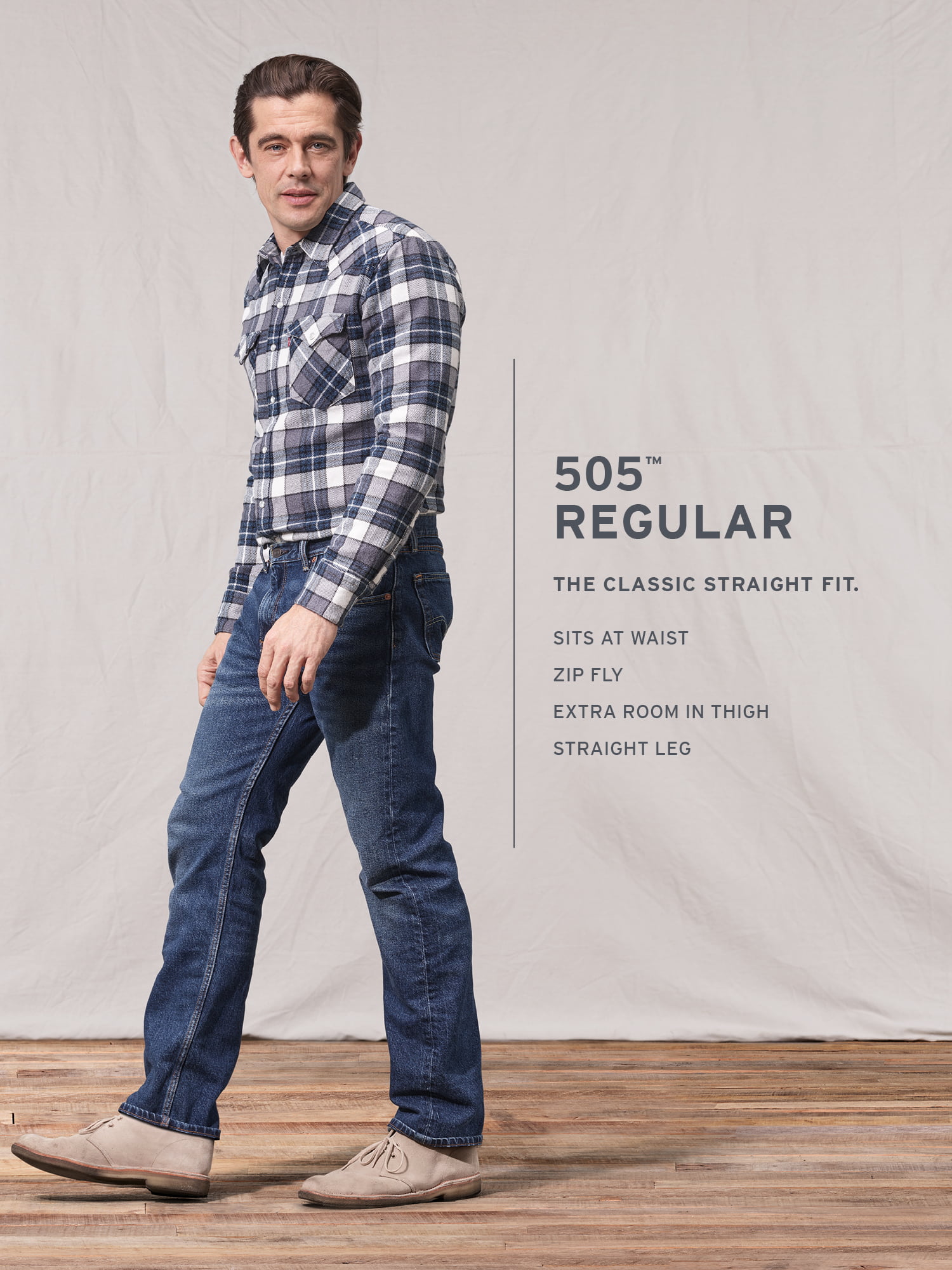 levi 505 brown jeans