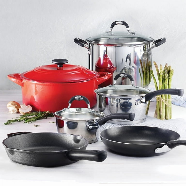Tramontina 3-Piece Kitchen Essentials Cast Iron Cookware Set, Blue