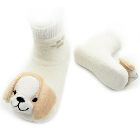 

Beige Puppy Boogie Toes Rattle Socks 1-Pair 0-1 Yrs