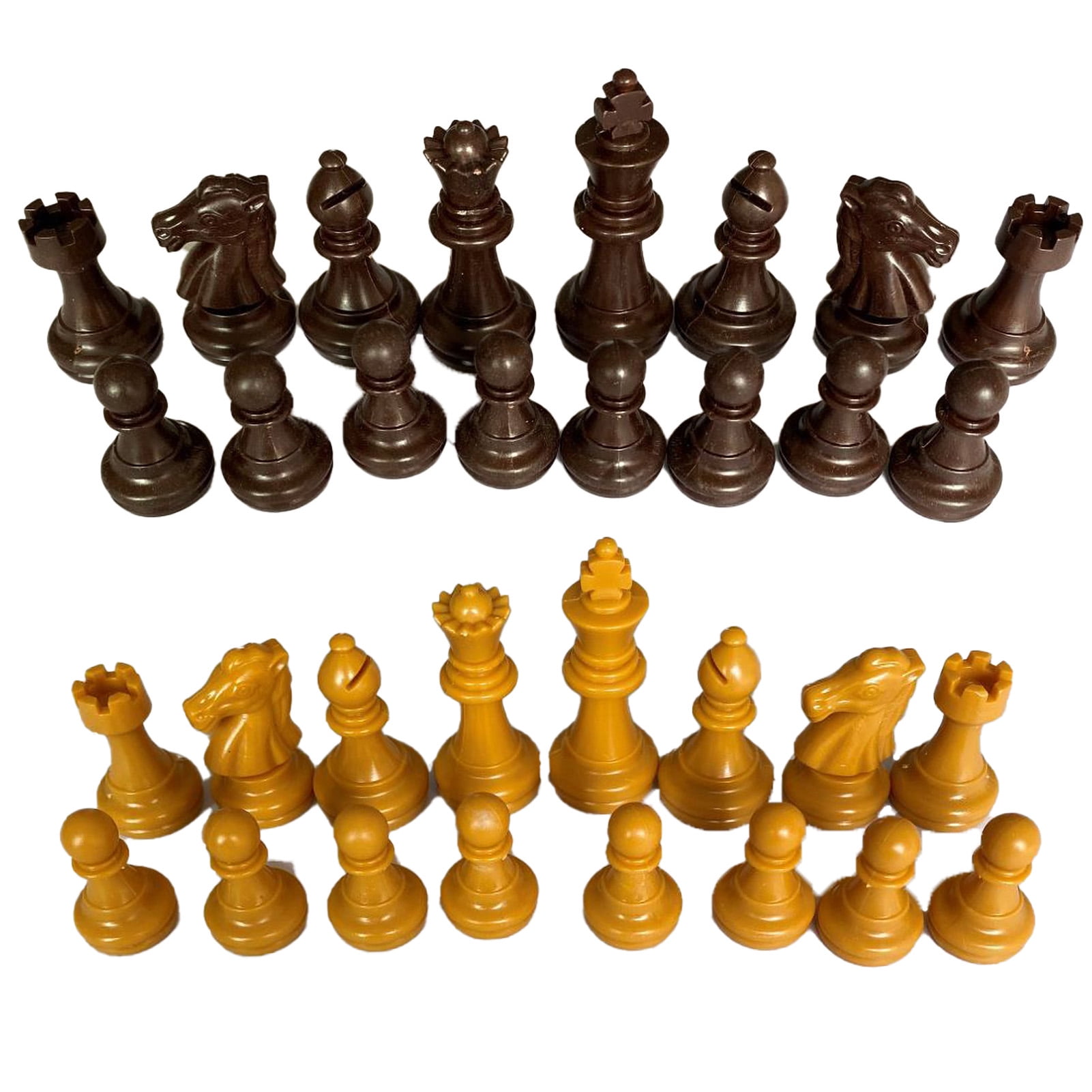 32Pcs 9cm Large Wooden Hand Crafted Chess Pieces Quality Game Toy Gift Set 