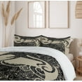 thumbnail image 6 of Ambesonne Modern Duvet Cover Sets, Woman with Cool Posing, 2-King, Dark Taupe and Tan, 6 of 6
