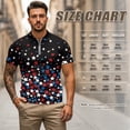 thumbnail image 6 of Jeiento 4Th of July His and Hers Matching Outfits Womens Sleeveless Golf Shirts Patriotic Star Golf Shirt for Men Moisture Wicking Golf Tops for Tennis Athletic Workout Running, Men's S, 6 of 6