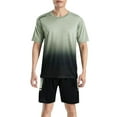 thumbnail image 2 of Wxolcjlv Gradient Print Outfit Set for Men Short Sleeve Crew Neck Sport Outfit Activewear, 2 of 4