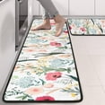 thumbnail image 2 of Kitchen Rugs Sets Of 2,Pioneer Flower Floral Print Pattern Anti Fatigue Kitchen Mat Rugs Non Slip Washable,Decorative Kitchen Floor Mats for Kitchen,Sink,Laundry,17"x47"+17"x47", 2 of 5