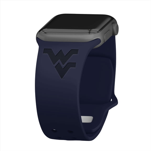 West Virginia Engraved Silicone Unisex Watch Band for Apple Watch - 42/44/45/49mm(46mm Series 10/11) Navy by Affinity Bands