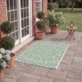 thumbnail image 4 of SAFAVIEH Courtyard Josiah Floral Medallion Indoor/Outdoor Area Rug, Ivory/Green, 6'7" x 9'6", 4 of 13