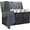 Full Black, variant on 75 Gallon Resin Outdoor Deck Box, 75 Gallon Patio Storage Box with Side Handles, Lockable Storage Containers for Patio Furniture Cushions, Pool Accessories, Garden Tools, White