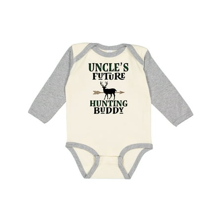 

Inktastic Uncle Future Hunting Buddy Boys Gift Baby Boy Long Sleeve Bodysuit