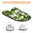 thumbnail image 3 of Balery Green Fruit Pantuflas de Casa de Felpa Silenciosas con Diseño Estampado, Zapatillas Cómodas Antideslizantes de Algodón para Interior-Large, 3 of 8