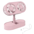 thumbnail image 4 of Frogued Desk Fan Adjustable USB Powered 3 Speeds Double Motor Foldable Fan for Home (Green), 4 of 13