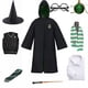 thumbnail image 4 of Uniforme escolar de bruja y mago para niños adultos, estilo Harris Potter, túnica, capa, bufanda, corbata, varita, collar, disfraz de Halloween, 4 of 4
