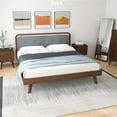 thumbnail image 5 of Ashcroft Dantes Velvet Upholstered King Platform Bed in Gray, 5 of 7