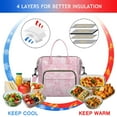 thumbnail image 4 of Boho Bloom Pattern Cooler Bag - Large Leakproof Insulated Tote, Stylish & Functional, 4 of 6