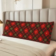 thumbnail image 2 of Fuzoiu Christmas Plaid Flower Print Body Pillowcase 20x54 in,Long Pillow Case, Microfiber Body Pillow Cover, Soft and Breathable Pillowcase, 2 of 7
