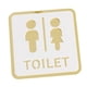 thumbnail image 2 of Letrero cuadrado de 12cm para baño, placa acrílica para baño, accesorios de arte de pared para oficina de negocios, restaurante, fácil de instalar Estilo A, 2 of 8