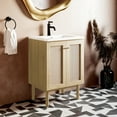 thumbnail image 5 of Classe 24" Freestanding Bathroom Vanity in Natural Oak with Sink Top, 5 of 12