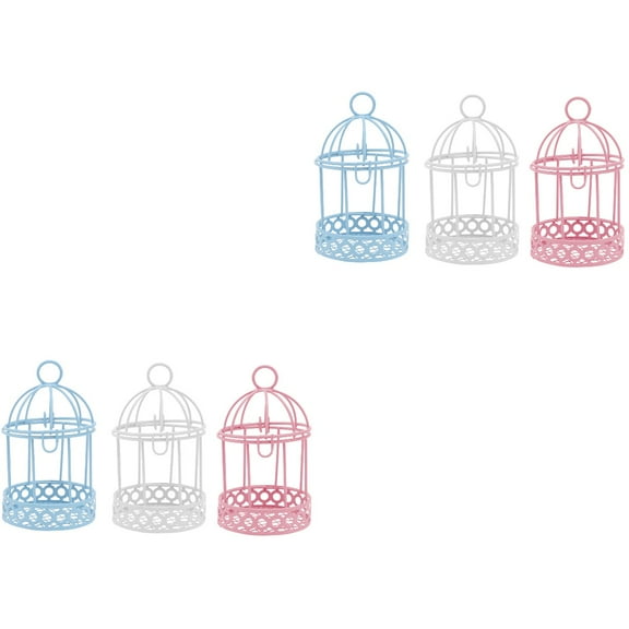 HOMEMAXS 6 PCS  Creative Mini Bird Cage Storage Decor Stylish Tabletop Mini Storage Decor