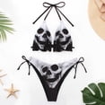 thumbnail image 2 of DHFJKG Bikini Swimsuits For Women Two Piece Set Side Tie Halter Triangle Top Thong Bottoms Summer Pool Party Outfit Trendy Beachwear, 2 of 4
