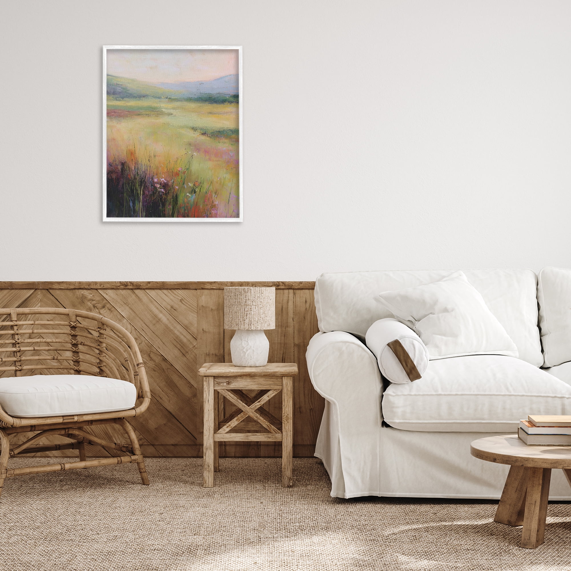 Stupell Industries Green Valley View White Framed Giclee Art, design by Svetlana Aleynikova