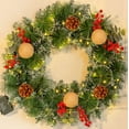 thumbnail image 2 of Christmas Garlands / Wreaths With Lights for Front Door, Material , Durability, Festive Holiday Decoration for Home, Wall, Indoor & Outdoor Use, Create Warm and Welcoming Environment, 1PC, 2 of 8