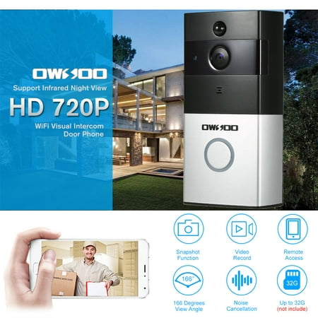 OWSOO 720P WiFi Visual Intercom Door Phone Support Infrared Night View PIR Android IOS APP Remote Control for Door Entry Access (Best Radio App Ios)