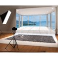 thumbnail image 1 of BSDHOME 7x5ft Photography Backdrop Empty Modern Lounge Area with Large Bay Window with Sea View Photo Background Backdrops, 1 of 4