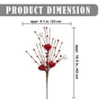 thumbnail image 3 of 6 Pcs Valentine's Day Heart and Berry Sprays - Artificial Heart Shaped Floral Picks, Red Pink Berry Flower Stems 16.5" for Wedding Floral Arrangement Wreath, 3 of 8