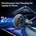 thumbnail image 2 of USB C Car Charger Fast Charging 200W, Dual PD 100W Type C Car Charger, PD3.0/QC4.0/PPS Cigarette Lighter Adapter, 2 of 7