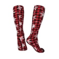 thumbnail image 4 of Balery Snowflakes On A Buffalo Plaid Printed Novelty Socks Men's Women's Crew Socks Sports Socks Knee High Socks Cotton Socks Quirky and Cool Socks, 4 of 9