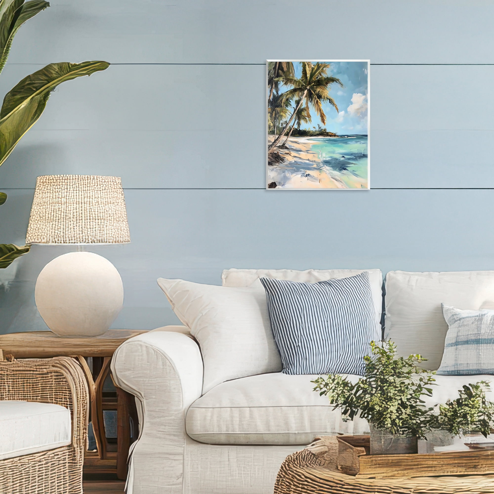 Stupell Industries Tropical Coastline Palm Frond Shadows Wall Plaque Art, design by Franklyn Gregory