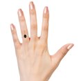 thumbnail image 2 of Oval Cut Black Onyx Side Stone Engagement Ring with Moissanite in Sterling Silver/ Rose Gold Plated Trilogy Promise Wedding Band Ring July Birthstone, Birthday, Anniversary Jewelry, Ring Size 9, 2 of 8