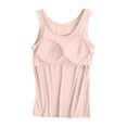 thumbnail image 3 of Nestiefly Womens Tank Tops with Built in Bra Padded Wide Strap Sleeveless Shirts Casual Summer Loose Cute Camisole Top Complexion XL, 3 of 6