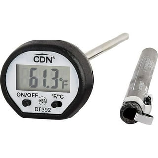  CDN Digital Timer and Clock Memory Feature, 6.8 x 4.5 x 0.9  inches, Cream : Home & Kitchen