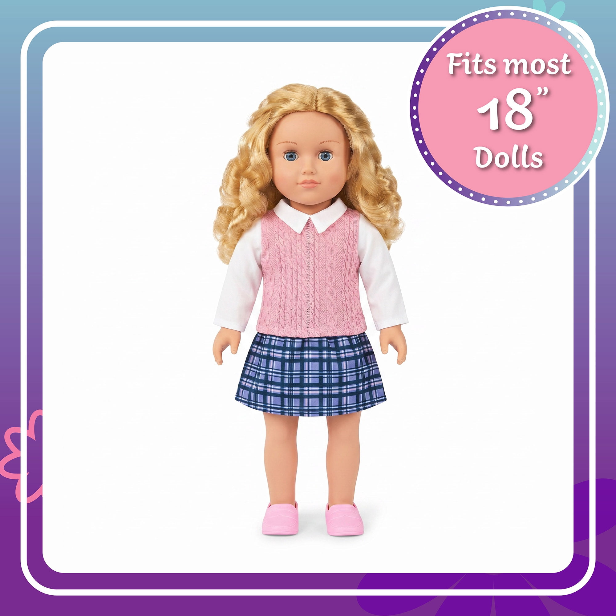 My Life As Preppy Pink Fashion Set for 18-inch Dolls, 3 Pieces