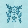 thumbnail image 1 of Ahgly Company Machine Washable Indoor Square Transitional Electric Blue Area Rugs, 4' Square, 1 of 7