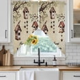 thumbnail image 6 of Sweet Home Swag Valances for Windows, Kitchen Window Curtains Over Sink, Western Stars Bird Houses Country Vintage Window Treatment Curtains for Living Room/Bedroom Curtains 2 Panel Sets 36"x45", 6 of 8