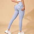 thumbnail image 2 of Laqbezok Women's High Waist Butt Lifting Cargo Leggings, Scrunch Butt Yoga Pants with Pockets, Tummy Control Athletic Workout Tights, 2 of 6