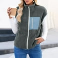 thumbnail image 2 of purcolt Women's Fuzzy Fleece Vest Zip Up Casual Oversized Fall Winter Warm Sleeveless Sherpa Vest Jacket with Pockets, 2 of 9