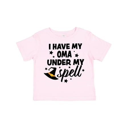 

Inktastic I Have My Oma Under My Spell with Cute Witch Hat Gift Toddler Boy or Toddler Girl T-Shirt