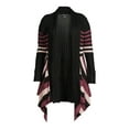 What's Next Women's and Women's Plus Striped Flyaway Cardigan Sweater