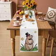 thumbnail image 2 of Groundhog Day Table Runner 90 Inches, Spring Botanical Star Yellow Bed Runner Dresser Scarves Tabletop for Indoor Outdoor Parties/Ceremony/Banquet, 13" x 90", 2 of 8
