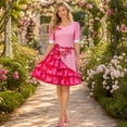 thumbnail image 6 of Descendant Series Halloween Costume,Pink Princess Dress Up Outfits,Halloween Cosplay Party Dress for Women,Size 2XL, 6 of 9