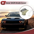 thumbnail image 2 of Cubierta de pomo de cambio de marcha antideslizante Unique Bargains para Dodge Charger Challenger 15-23, negro y beige, cuero sintético, 2 of 6