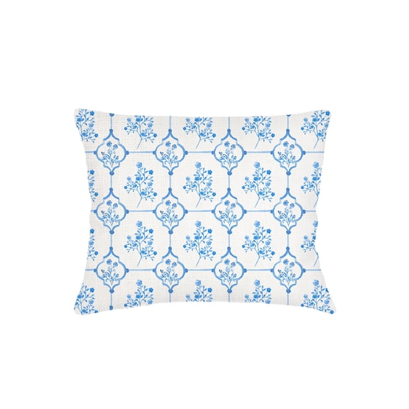 French Toile Linen Dutch Euro Pillow 28x36 Down Alternative